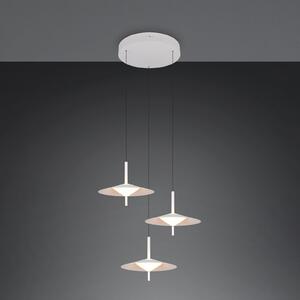 Trio Lighting Amalo LED viseća lampa, mat bijela, Ø 67 cm, metal, CCT 3-svjetla, prigušiva, Bijela, Dnevni boravak/blagovaonica, Metal