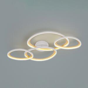 Trio Lighting Sivo LED stropno svjetlo, duljina 103 cm, mat bijela, metal, CC, prigušiva, Bijela, Dnevni boravak/blagovaonica, Metal