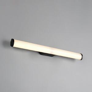 Trio Lighting Zidna LED svjetiljka Ernesto, crna, širina 60 cm, 3.000 K, IP44, Bijela, kupaonica, Metal