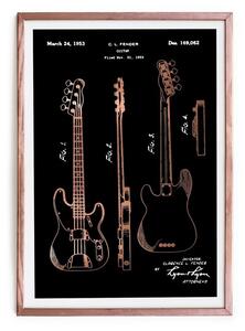 Uokvireni plakat Really Nice Things Fender Guitar, 65 x 45 cm