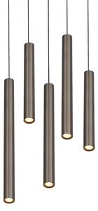 Trio Lighting Arimato LED viseća lampa, Ø 35 cm, platinaste boje, metal, CCT, Metalik, Dnevni boravak/blagovaonica, Metal