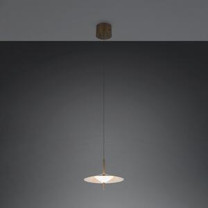 Trio Lighting LED viseća svjetiljka Amalo, platinaste boje, Ø 30 cm, metal, CCT, prigušiva, Metalik, Dnevni boravak/blagovaonica, Metal
