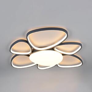Trio Lighting Amelio LED stropna svjetiljka, crna, 85 cm, CCT, daljinski upravljač, prigušiva, Bijela, Dnevni boravak/blagovaonica, Plastika