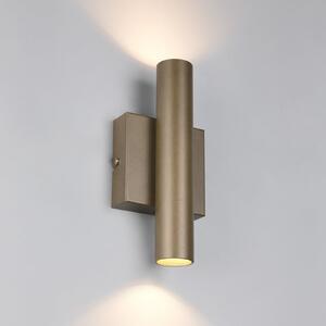 Trio Lighting Zidna svjetiljka Dara, visina 22 cm, platinaste boje, metal, 2 svjetla, Metalik, Dnevni boravak/blagovaonica, Metal