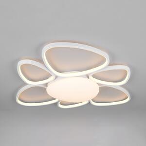 Trio Lighting Amelio LED stropna svjetiljka, bijela, 85 cm, CCT, daljinski upravljač, prigušiva, Bijela, Dnevni boravak/blagovaonica, Plastika