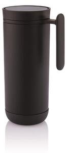 Crna termo šalica za putovanje s ručk XD Design Clik, 225 ml