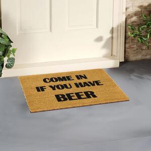 Otirač od prirodnog kokosovog vlakna Artsy Doormats Come Again and Bring Beer, 40 x 60 cm
