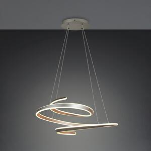 Trio Lighting Arlington LED viseća svjetiljka, mat nikl, duljina 80 cm, metal, CCT, prigušiva, Metalik, Dnevni boravak/blagovaonica, Metal