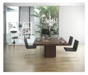 Tamnosmeđi blagovaonski stol TemaHome Dusk, 130 x 130 cm
