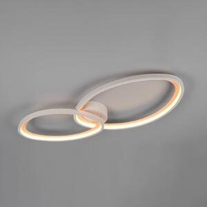 Trio Lighting Sivo LED stropno svjetlo, duljina 84 cm, mat bijela, metal, CCT, prigušiva, Bijela, Dnevni boravak/blagovaonica, Metal