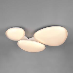 Trio Lighting LED stropna svjetiljka Ozera, duljina 95 cm, bijela, plastika, CCT, 3 žarulje, prigušiva, Bijela, Dnevni boravak/blagovaonica, Plastika