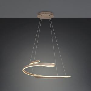 Trio Lighting Arlington LED viseća lampa, bež, duljina 80 cm, metal, CCT, prigušiva, Bež, Dnevni boravak/blagovaonica, Metal