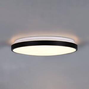 Trio Lighting LED stropna svjetiljka Fena, mat crna, Ø 38 cm, metal, IP44, prigušiva, Crno, kupaonica, Metal