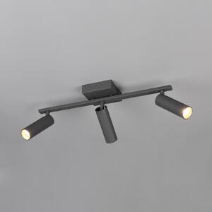 Trio Lighting Stropna svjetiljka Dara, duljina 46 cm, antracit, metal, s tri kraka, Crno, Dnevni boravak/blagovaonica, Metal