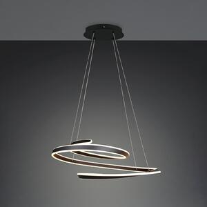 Trio Lighting Arlington LED viseća lampa, mat crna, duljina 80 cm, metal, CCT, prigušiva, Crno, Dnevni boravak/blagovaonica, Metal