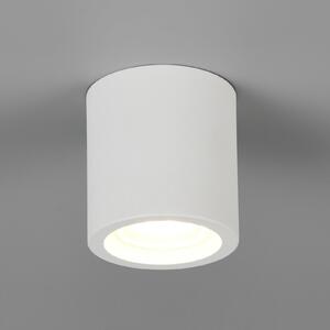 Trio Lighting Stropna svjetiljka Biscotto, mat bijela, Ø 9,5 cm, metal, IP44, Bijela, Dnevni boravak/blagovaonica, Metal