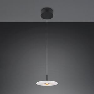 Trio Lighting LED viseća svjetiljka Sirena, bijela, Ø 20 cm, staklo, CCT, prigušiva, Bijela, Dnevni boravak/blagovaonica, Staklo