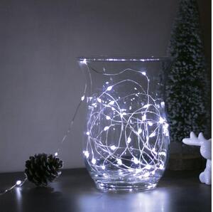 LED Božićne lampice 50xLED/3xAA 5,25m hladna bijela
