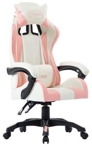 Igraća stolica od umjetne kože ružičasta
