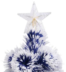Umjetno božićno drvce LED bijelo-plavo 210 cm optička vlakna