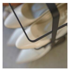 Crni široki stalak za cipele YAMAZAKI Tower Shoe Rack