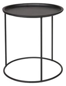 Crni stolić WOOOD Ivar, Ø 40 cm