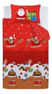 Crvena božićna posteljina Catherine Lansfield, 200 x 200 cm