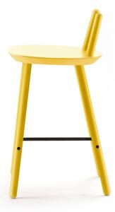 Žuta barska stolica izrađen od punog drveta EMKO Naïve