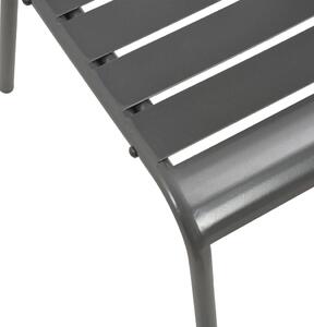 Vanjske stolice s rešetkastim dizajnom 4 kom čelične tamnosive