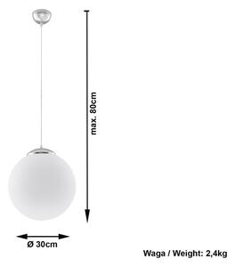 Bijela stropna lampa Sollux Bianco 30