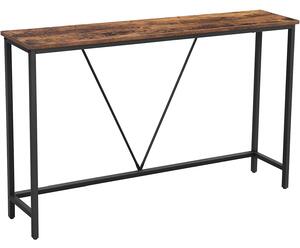 Vintage konzolni stol 120 x 23 x 74 cm, smeđe-crni | VASAGLE