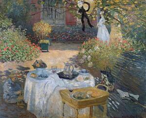 Reprodukcija The Luncheon: Monet's garden at Argenteuil, c.1873, Claude Monet