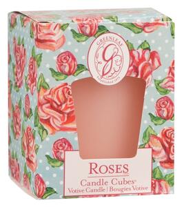 Svijeća s mirisom ruža Greenleaf Rose, vrijeme gorenja 15 sati