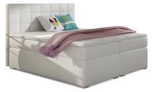Zondo Bračni krevet Boxspring 140 cm Abbie (bijela) (s madracima). 1027410