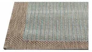 Smeđe-plavi vanjski tepih Floorita Chrome, 135 x 190 cm