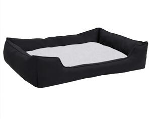VidaXL Krevet za pse crno-bijeli 65x50x20 cm flis s izgledom platna