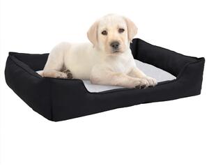 VidaXL Krevet za pse crno-bijeli 65x50x20 cm flis s izgledom platna