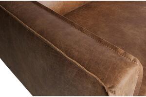 Smeđa fotelja s presvlakom od reciklirane kože BePureHome Rodeo