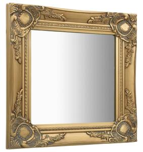 VidaXL Zidno ogledalo u baroknom stilu 40 x 40 cm zlatno