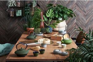 Set od 2 zelene šalice za čaj od lijevanog željeza Bredemeijer Xilin, ⌀ 7,8 cm