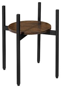 Okrugli stalak za cvijeće TAYLOR ⌀ 32 cm, rustikalno smeđa/crna