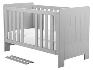 Sivi dječji krevetić Pinio Calmo, 120 x 60 cm