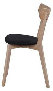 Black Friday - Smeđa stolica za blagovaonu s tamosmeđim sjedalom od hrastovog drveta drveta Rowico Amia