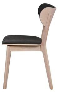 Blagovaonska stolica od svijetlosmeđe hrastovine s tamnosivim sjedalom Rowico Cato