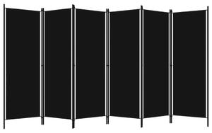 VidaXL Sobna pregrada sa 6 panela crna 300 x 180 cm