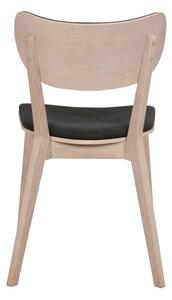 Blagovaonska stolica od svijetlosmeđe hrastovine s tamnosivim sjedalom Rowico Cato