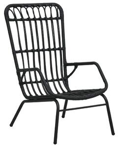 Vrtna stolica od poliratana crna