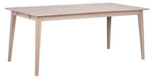Blagovaonski stol od hrastovine sa mat lakiranim premazom Rowico Mimi, 180 x 90 cm