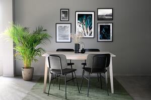 Blagovaonski stol od mat lakiranog hrasta Rowico Mimi, 140 x 90 cm