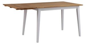 Rasklopivi blagovaonski stol od hrastovine s bijelim nogama Rowico Mimi, 120 x 80 cm